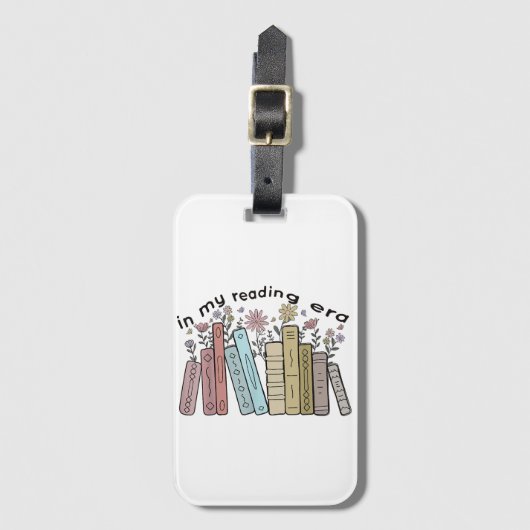 Funny Book Reader Zitat in meiner Leserzeit Groovy Gepäckanhänger (Vorderseite Vertikal)