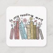Funny Book Reader Zitat in meiner Leserzeit Groovy Quadratische Visitenkarte (Vorderseite)