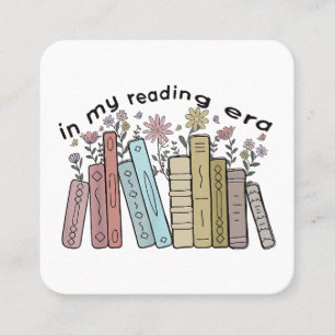 Funny Book Reader Zitat in meiner Leserzeit Groovy Quadratische Visitenkarte