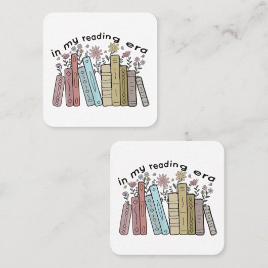 Funny Book Reader Zitat in meiner Leserzeit Groovy Quadratische Visitenkarte (Vorne/Hinten)