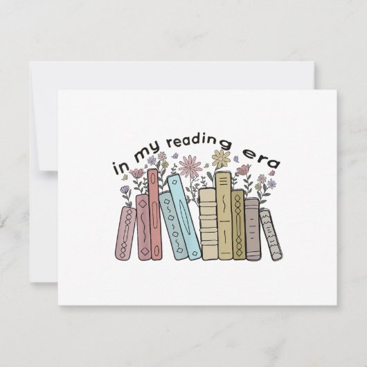 Funny Book Reader Zitat in meiner Leserzeit Groovy RSVP Karte (Vorderseite)