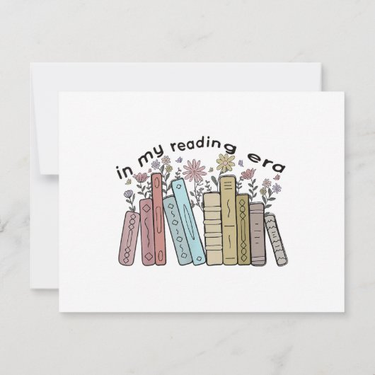 Funny Book Reader Zitat in meiner Leserzeit Groovy RSVP Karte (Rückseite)