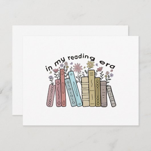 Funny Book Reader Zitat in meiner Leserzeit Groovy RSVP Karte (Vorne/Hinten)