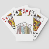 Funny Book Reader Zitat in meiner Leserzeit Groovy Spielkarten (Rückseite)