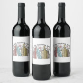 Funny Book Reader Zitat in meiner Leserzeit Groovy Weinetikett (Flaschen)