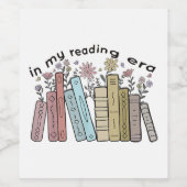 Funny Book Reader Zitat in meiner Leserzeit Groovy Weinetikett (Einzelnes Label)