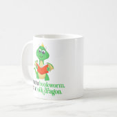 Funny Book Reading - Bookworm Kaffeetasse (Vorderseite Links)