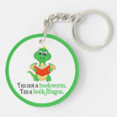 Funny Book Reading - Bookworm Schlüsselanhänger (Rückseite)