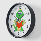 Funny Book Reading - Bookworm Uhr (Winkel)