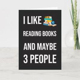 Funny Book Reading Cards Humor Reader Bookworm Karte