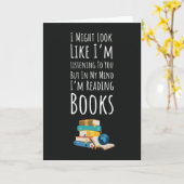 Funny Book Reading Cards Humor Reader Karte (Gelbe Blume)