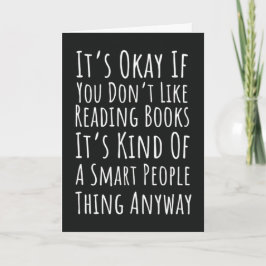 Funny Book Reading Cards Humor Reader Library Karte