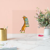 Funny Book Reading Giraffe I Liebe My Library Acrylschild (Hochzeit)
