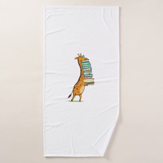Funny Book Reading Giraffe I Liebe My Library Badehandtuch (Badehandtuch)