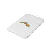 Funny Book Reading Giraffe I Liebe My Library Badematte (Schrägansicht)