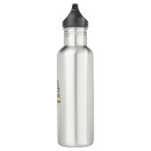 Funny Book Reading Giraffe I Liebe My Library Edelstahlflasche (Rechts)