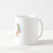 Funny Book Reading Giraffe I Liebe My Library Kaffeetasse (VorderseiteRechts)