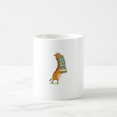 Funny Book Reading Giraffe I Liebe My Library Kaffeetasse (Mittel)