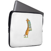 Funny Book Reading Giraffe I Liebe My Library Laptopschutzhülle (Vorne Rechts)
