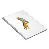 Funny Book Reading Giraffe I Liebe My Library Notizblock (Rechte Seite)