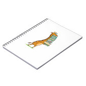 Funny Book Reading Giraffe I Liebe My Library Notizblock (Linke Seite)