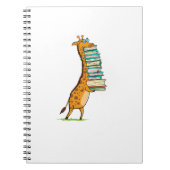 Funny Book Reading Giraffe I Liebe My Library Notizblock (Vorderseite)