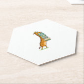 Funny Book Reading Giraffe I Liebe My Library Untersetzer (angewinkelt)