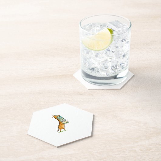 Funny Book Reading Giraffe I Liebe My Library Untersetzer (Vor Ort)