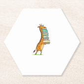Funny Book Reading Giraffe I Liebe My Library Untersetzer (Vorderseite)