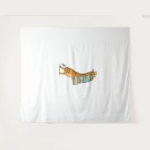 Funny Book Reading Giraffe I Liebe My Library Wandteppich (Vorderseite (Horizontal))