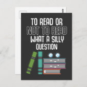 Funny Book Reading Quote Literature Bookworm Postkarte (Vorne/Hinten)