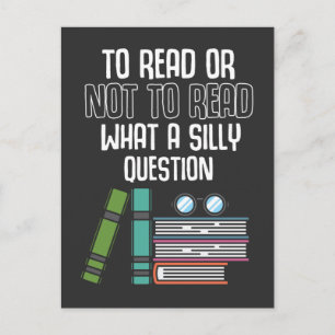 Funny Book Reading Quote Literature Bookworm Postkarte