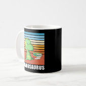 Funny Book Readosaurus Dinosaur Reading Dino Retro Kaffeetasse (Vorderseite Links)