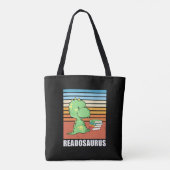 Funny Book Readosaurus Dinosaur Reading Dino Retro Tasche (Rückseite)