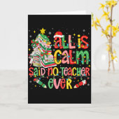 Funny Book Tree All Is Calm Said No Teacher Ever C Karte (Gelbe Blume)