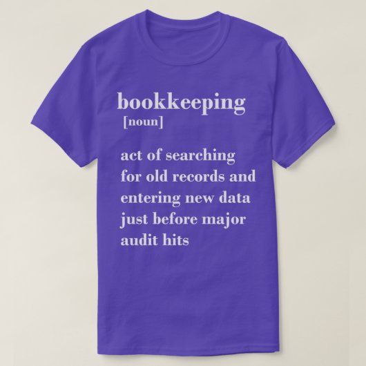 Funny Bookering Offerting Definition T-Shirt (Design vorne)
