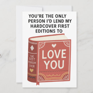 Funny Bookish Birthday card perfect for book lover Feiertagskarte