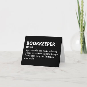 Funny Bookkeeper Definition Dankeskarte