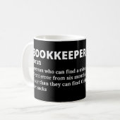 Funny Bookkeeper Definition Kaffeetasse (Vorderseite Links)