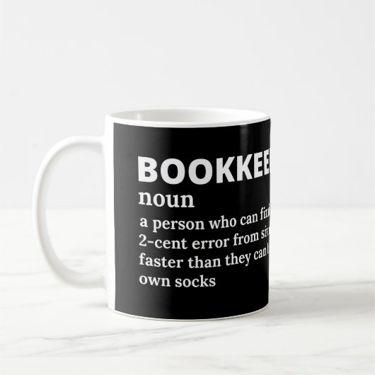 Funny Bookkeeper Definition Kaffeetasse (Links)