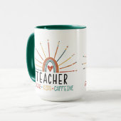 Funny Books Kids Coffeine Teacher Tasse (Vorderseite Links)