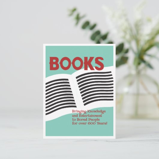 Funny Books Postcard Postkarte (Stehend Vorderseite)