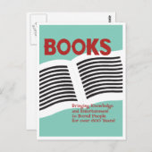 Funny Books Postcard Postkarte (Vorne/Hinten)