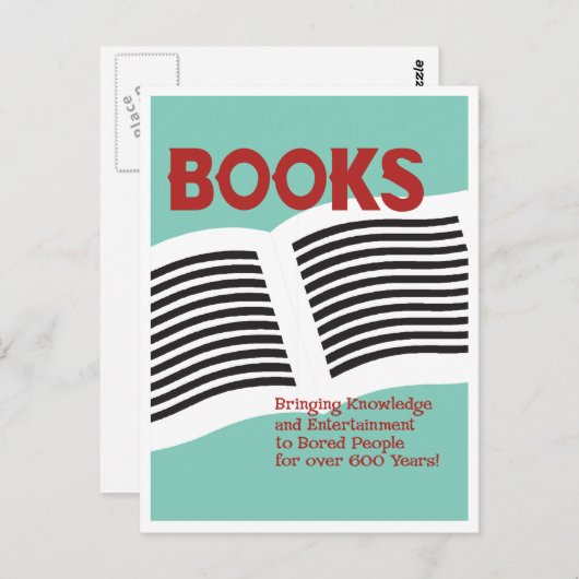 Funny Books Postcard Postkarte (Vorne/Hinten)