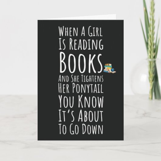 Funny Books Reading Cards For Her Teen Girls Women Karte (Vorderseite)