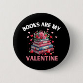 Funny Books sind mein Valentine Button (Vorderseite)
