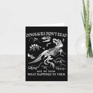 Funny Bookwork Nerd Book Club Lovers Dinos Karte