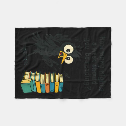 Funny Bookworm 6 7 Meme Design _ Reading Nights Hu Fleecedecke (Vorderseite (Horizontal))