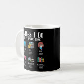 Funny Bookworm Author Novel Reading Book Lover Kaffeetasse (Vorderseite Links)