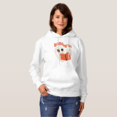 Funny Bookworm Ghost Halloween Costume Boooooks Hoodie (Vorne ganz)